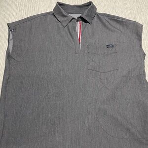 Mediclo FYSEL Capri‎ ‎Collared Scrub Top, heather grey size S